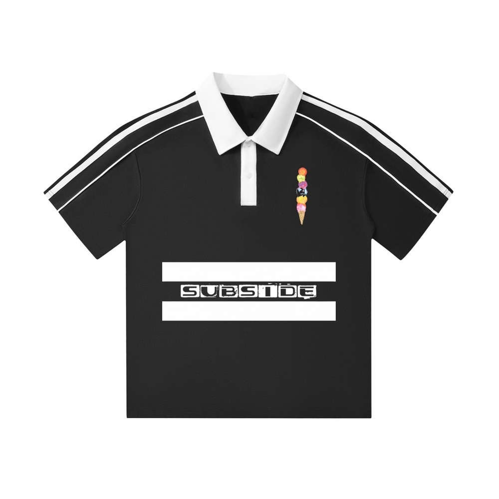 Black and White Men's Polo Shirt